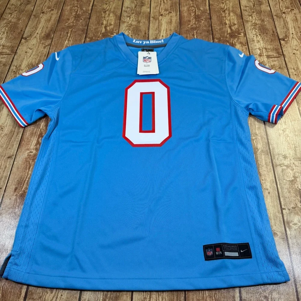 Nike Calvin Ridley Tennessee Oilers Jersey Kids Extra Large Blue Color Rush NWT